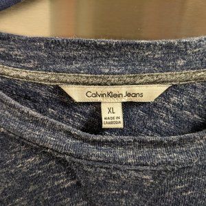 Classic Calvin Klein Jeans denim-like soft cotton, thin sweatshirt, size xl